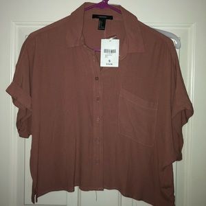 (2) FOREVER 21 Short Sleeve Blouses with Pocket
